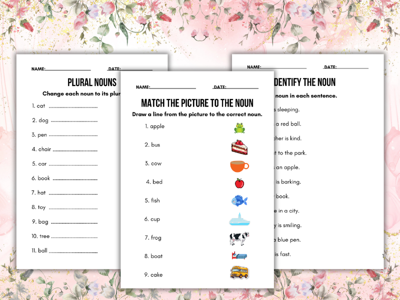 Grade 1 noun activity