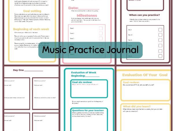 Six-Week Music Practice Journal