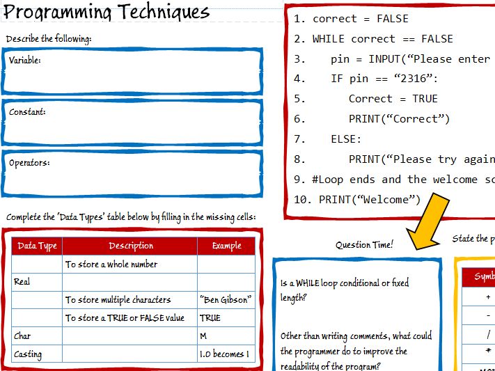 a level gcse 9 1 computer science computing programming