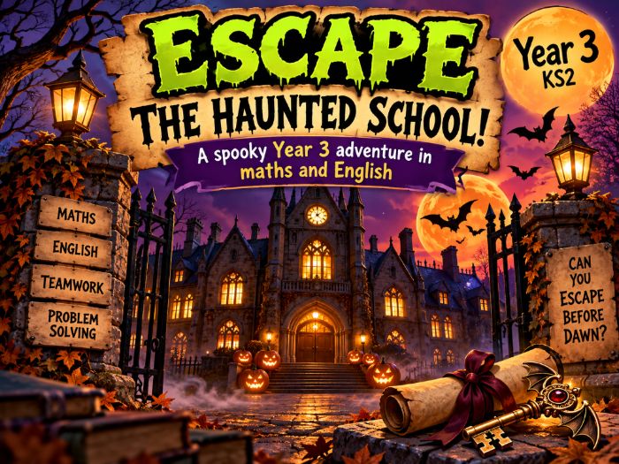 Year 3 Halloween Escape Room | Maths & English | KS2