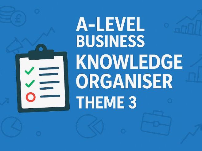 Edexcel A-level Business Theme 3 knowledge organiser/assessment for learning sheets