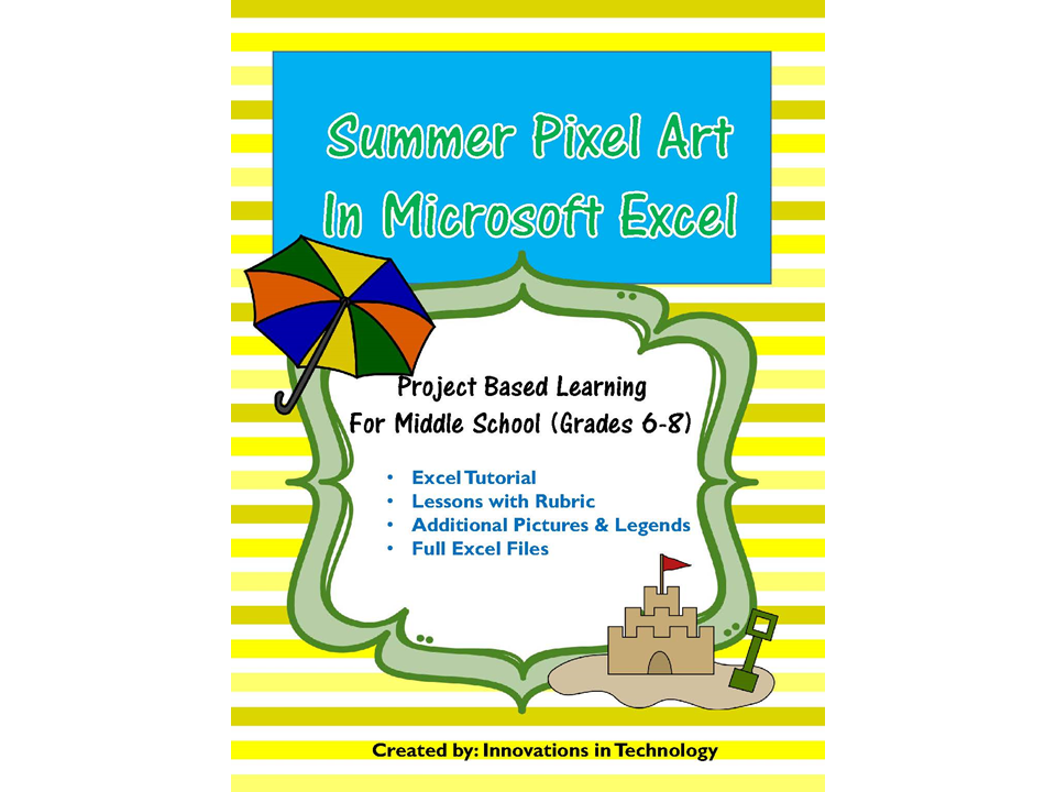 summer pixel art in