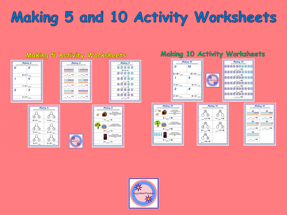 Making 5 And 10 Activity Worksheets Teaching Resources