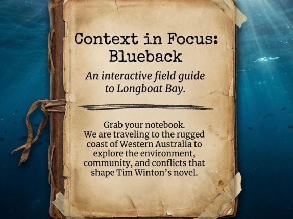 Blueback Novel Social Historical Context Activities English Year 7 8