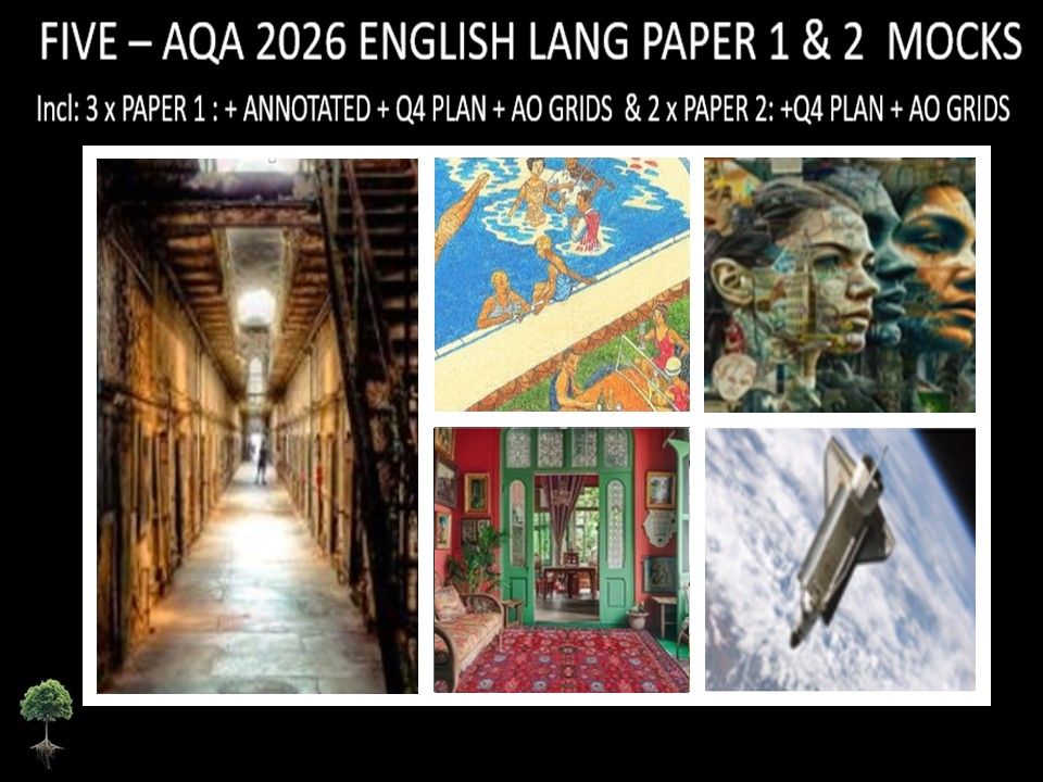 FIVE - AQA PAPER 1 & 2 | 2026 FULL MOCKS | ANNOTATED | Q4 PLAN | AO GRIDS