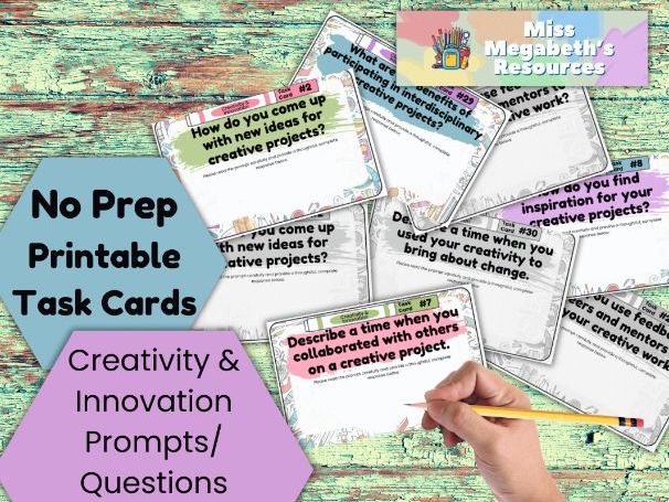 Learning Strategies 4.0: Creativity & Innovation Task Cards | No Prep Printables