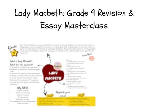 Lady Macbeth – Grade 9 Character Essay Plan and Vocabulary | Macbeth GCSE English Literature