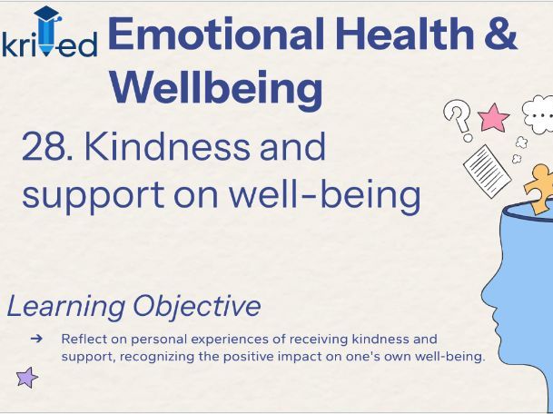 Kindness and support on well-being – KS3 Year 9 PSHE on Kindness and Wellbeing