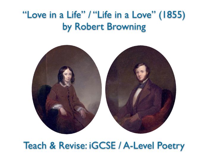 "Love in a Life" (Robert Browning) - NO PREP TEACH + REVISE + ANSWERS
