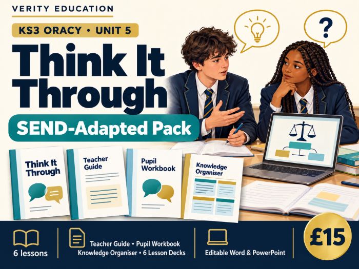 KS3 Oracy Unit 5: Think It Through — SEND-Adapted Pack