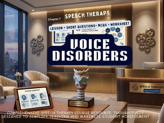 Voice Disorders Complete Speech Therapy Study Pack | Lesson, MCQs, Vocal Hygiene & Therapy Worksheet
