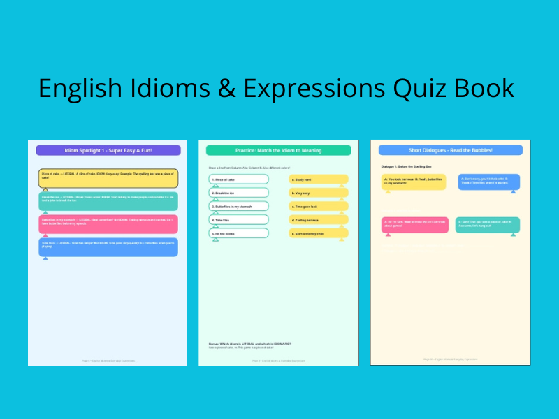English Idioms & Expressions Quiz Book