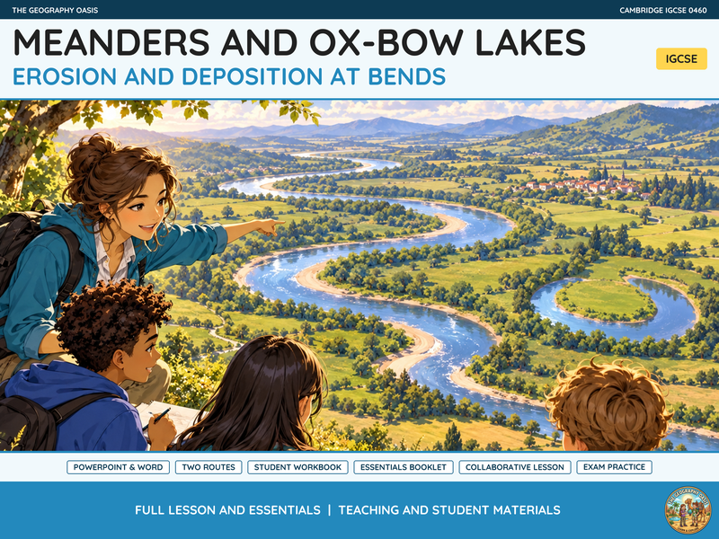 Meanders and Ox-bow Lakes | River Landforms | IGCSE Geography