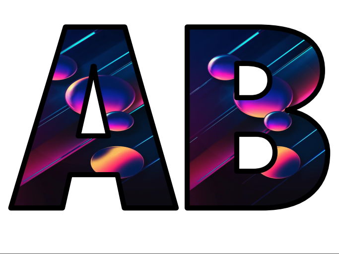 Art Balls Spheres Design AI Lettering Set Display Title Letters Numbers ...