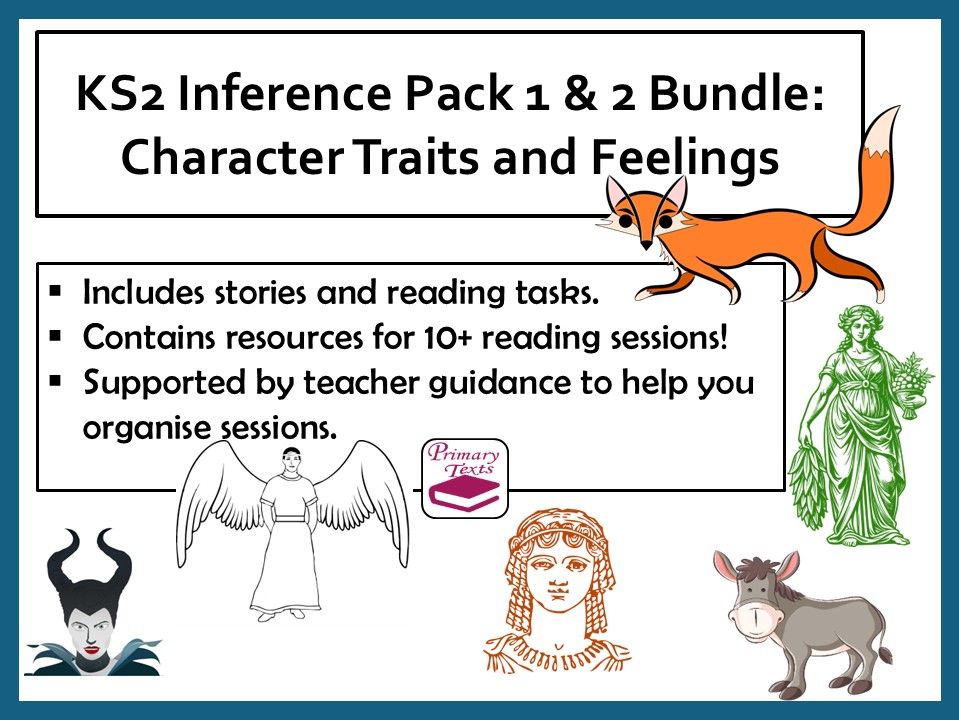 KS2 Inference Pack 1 & 2 Bundle: Inferring Character Traits & Feelings