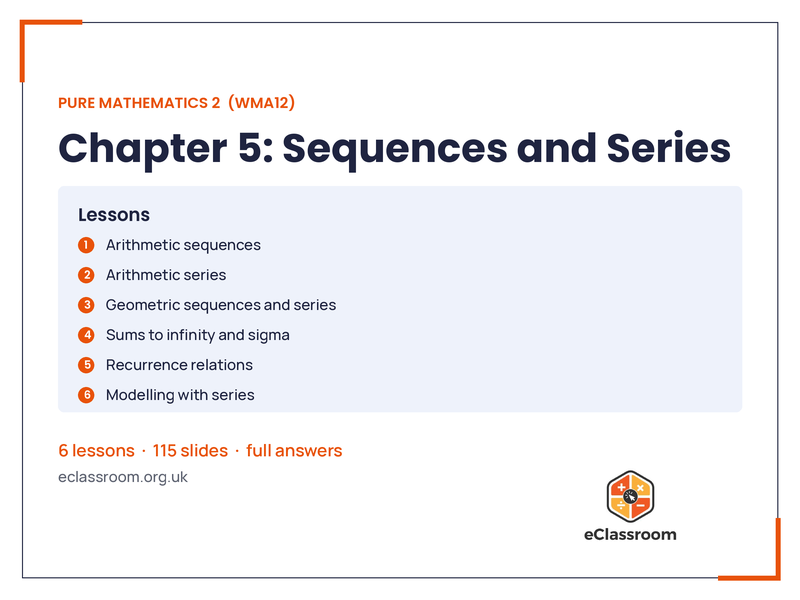IAL Pure 2 Sequences & Series lesson slides