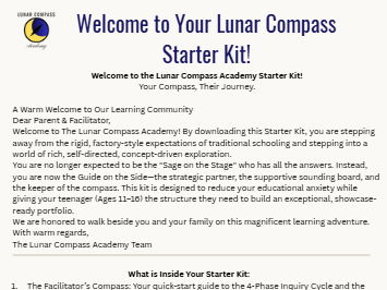 Learner Log - Home Education Curriculum Learner Portfolio, Independent Learning Framework