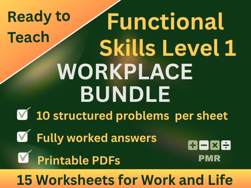 Functional Skills Maths L1 Workplace Bundle
