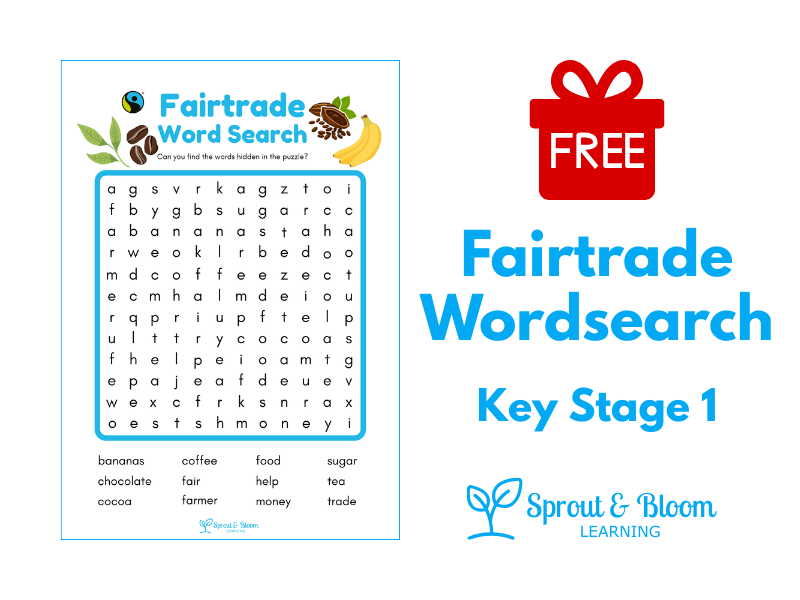 FREE Fairtrade Word Search | KS1 | Sustainability & Ethical Farming | Early Vocabulary
