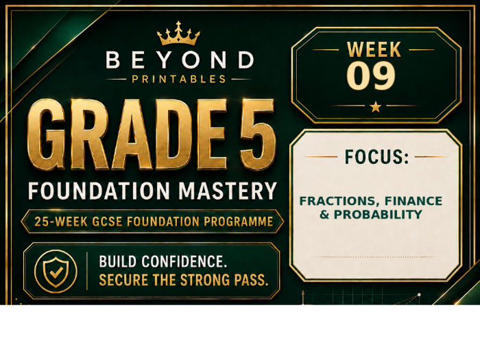 Grade 5 GCSE Foundation Mastery Retrieval - Week 09 | Questions, Answers and Support