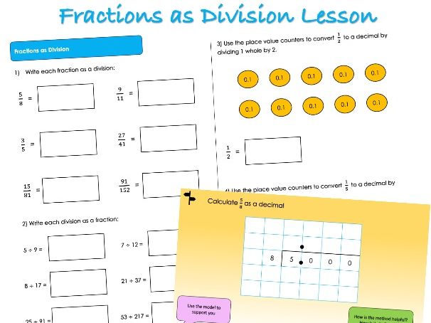 Year 6 FDP - Fractions as Division Lesson