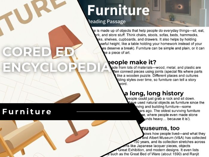 Furniture Reading Comprehension Passage - Cored Ed Encyclopedia