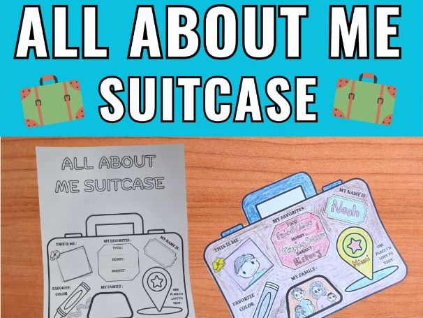 All About Me Suitcase Craft - Back to School Social Studies Writing Activities