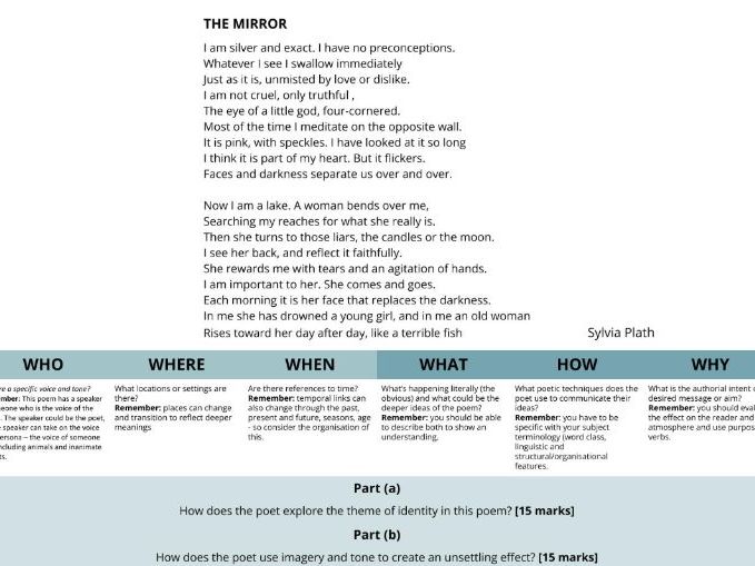 Unseen Poetry 3 Poems (Experiences Themed)  Bundle