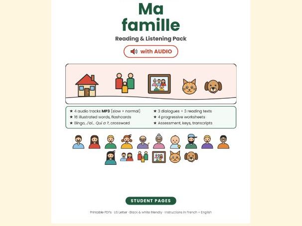 French Family Pack A1 | Ma famille