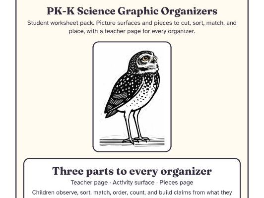 PK-K Science Graphic Organizers | Worksheet Pack