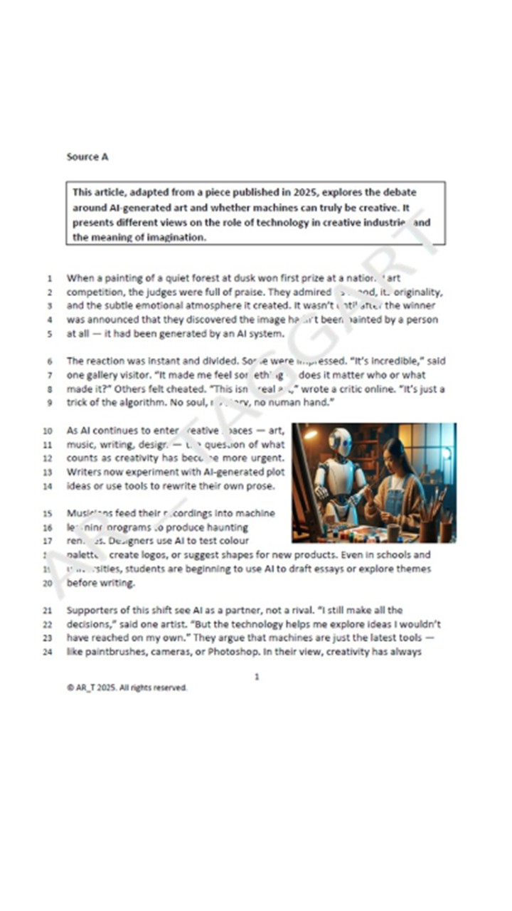 One AQA 2026 GCSE English Language Paper 2 Mock | AO Grids - (aia ...