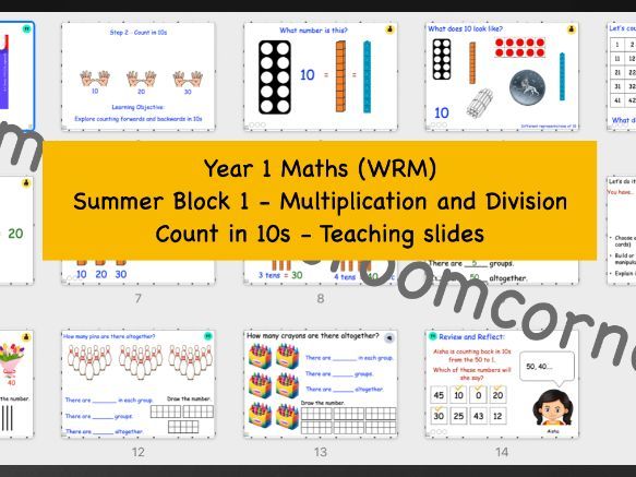Count in 10s teaching slides - Year 1 WRM Summer Blk 1 - Multiplication and Division Step 2