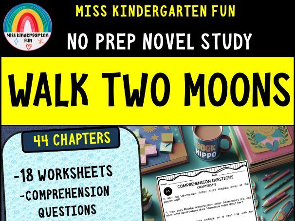 Walk Two Moons Novel Study Unit | Comprehension Questions, Vocabulary, Activities