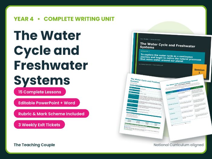 The Water Cycle and Freshwater Systems | Year 4 English Unit | 15 Complete Lessons + Resources