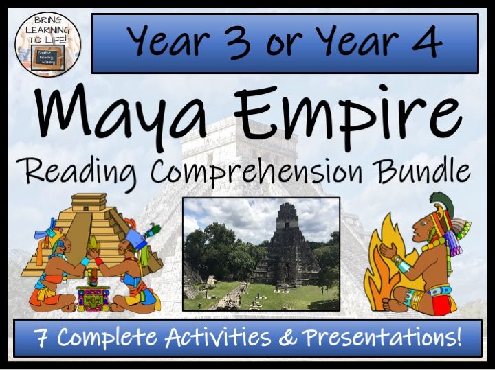 Maya Empire Reading Comprehension Bundle | Year 3 or Year 4