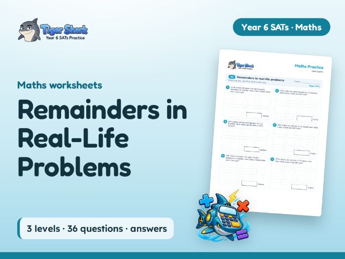 Remainders in Real-Life Problems: Year 6