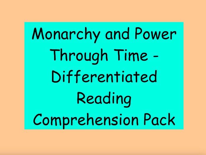 Monarchy and Power Through Time – Differentiated Reading Comprehension Pack (KS2/LKS3)