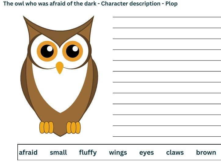 The Owl Who Was Afraid Of The Dark -Character Description Prompt