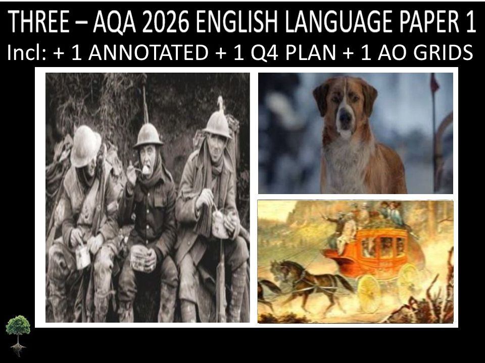 THREE - AQA PAPER 1 | 2026 FULL MOCKS | ANNOTATED | Q4 PLAN | AO GRIDS