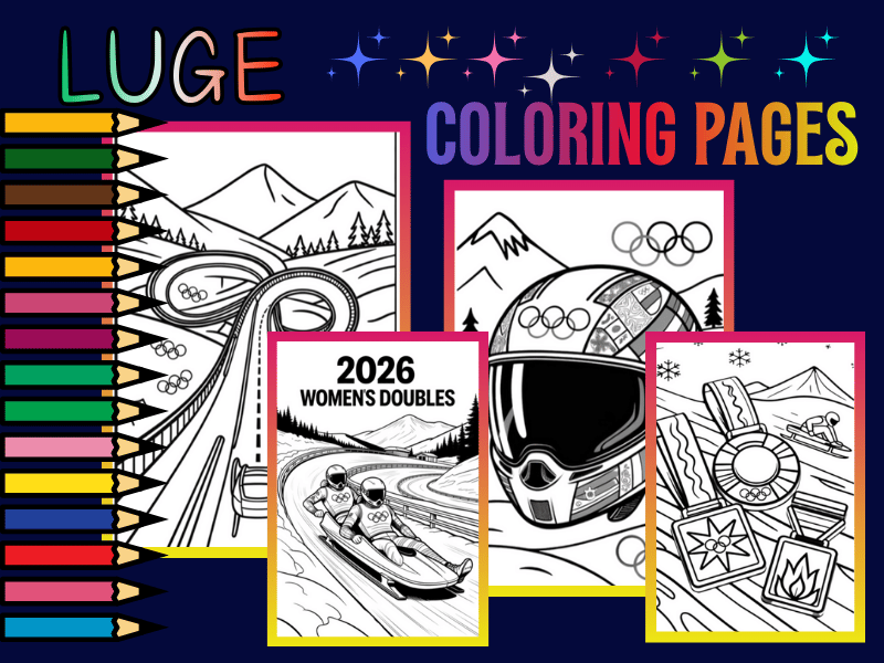 2026 Winter Olympics Luge Coloring Pages | No Prep Printable Activity for Kids