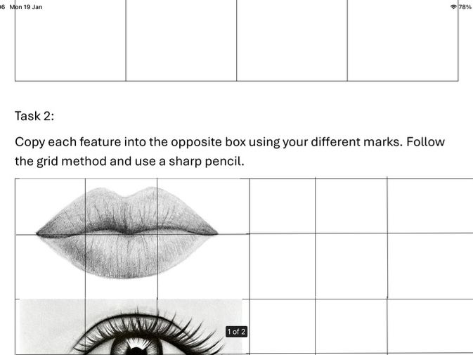 Portraiture Features Practice cover worksheet