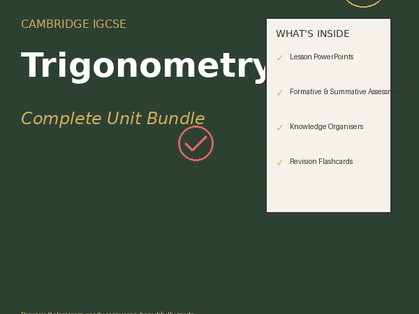 IGCSE Maths (0580) Complete Unit 6 pack