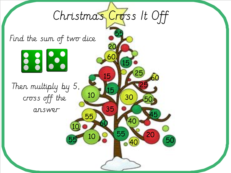 Christmas Tree 5 Times Table Game