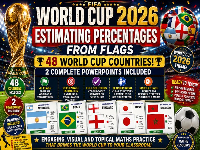 FIFA WORLD CUP 2026 - ESTIMATING PERCENTAGES FROM FLAGS + CLIPART