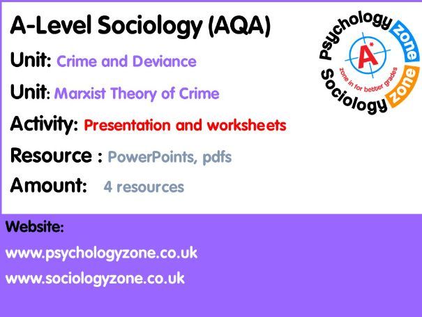 AQA A  Level Sociology: Marxist Theory of Crime