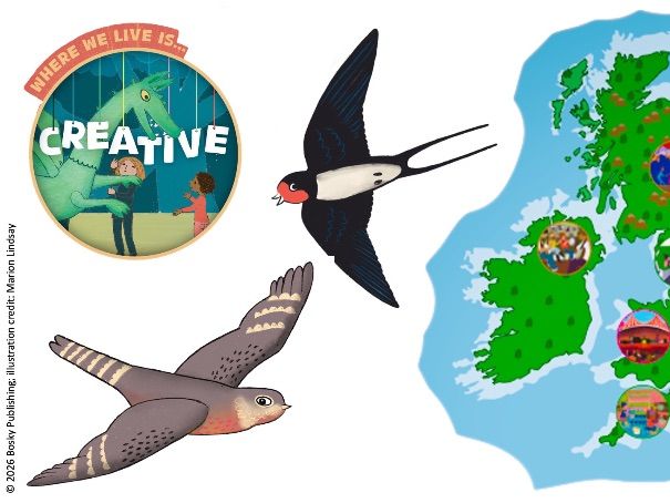 'Where we live is creative' powerpoint and word mats (with and without visual cues)