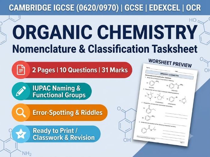 organic chemistry worksheet-1 Nomenclature