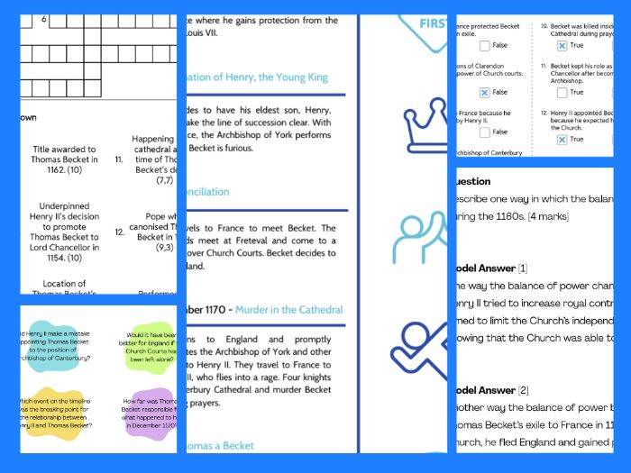 Thomas Becket: Life, Conflict and Consequences (1118–1170) - KS3 Lesson Pack