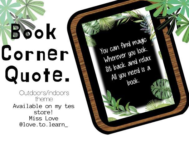 Book corner quote