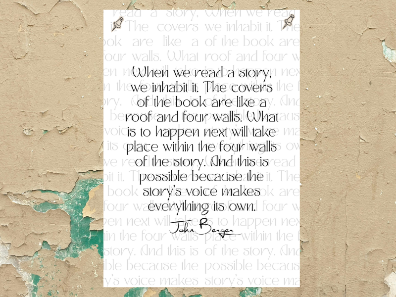 English Classroom Story Quote Poster